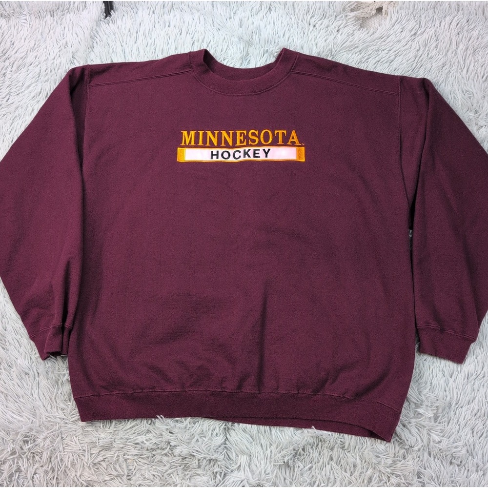 Vintage Minnesota Golden Gophers Sweatshirt Mens XL Maroon Hockey University